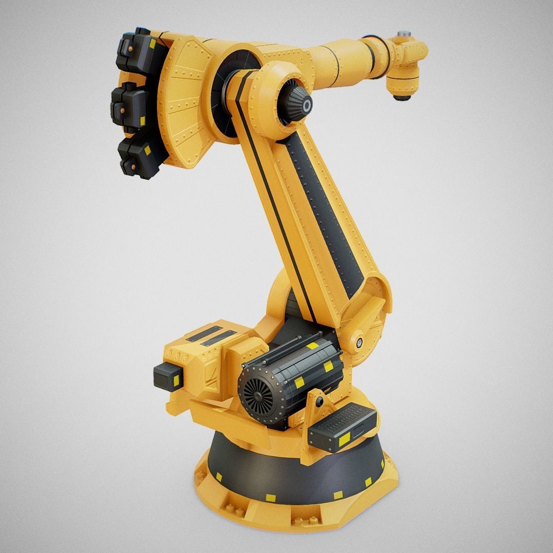 Industrial Robot Arm - Generic 01 Low-poly 3D model_3