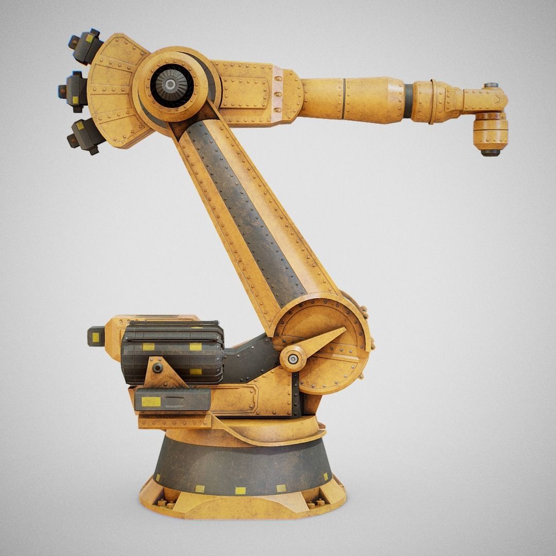 Industrial Robot Arm - Generic 01 Low-poly 3D model_14
