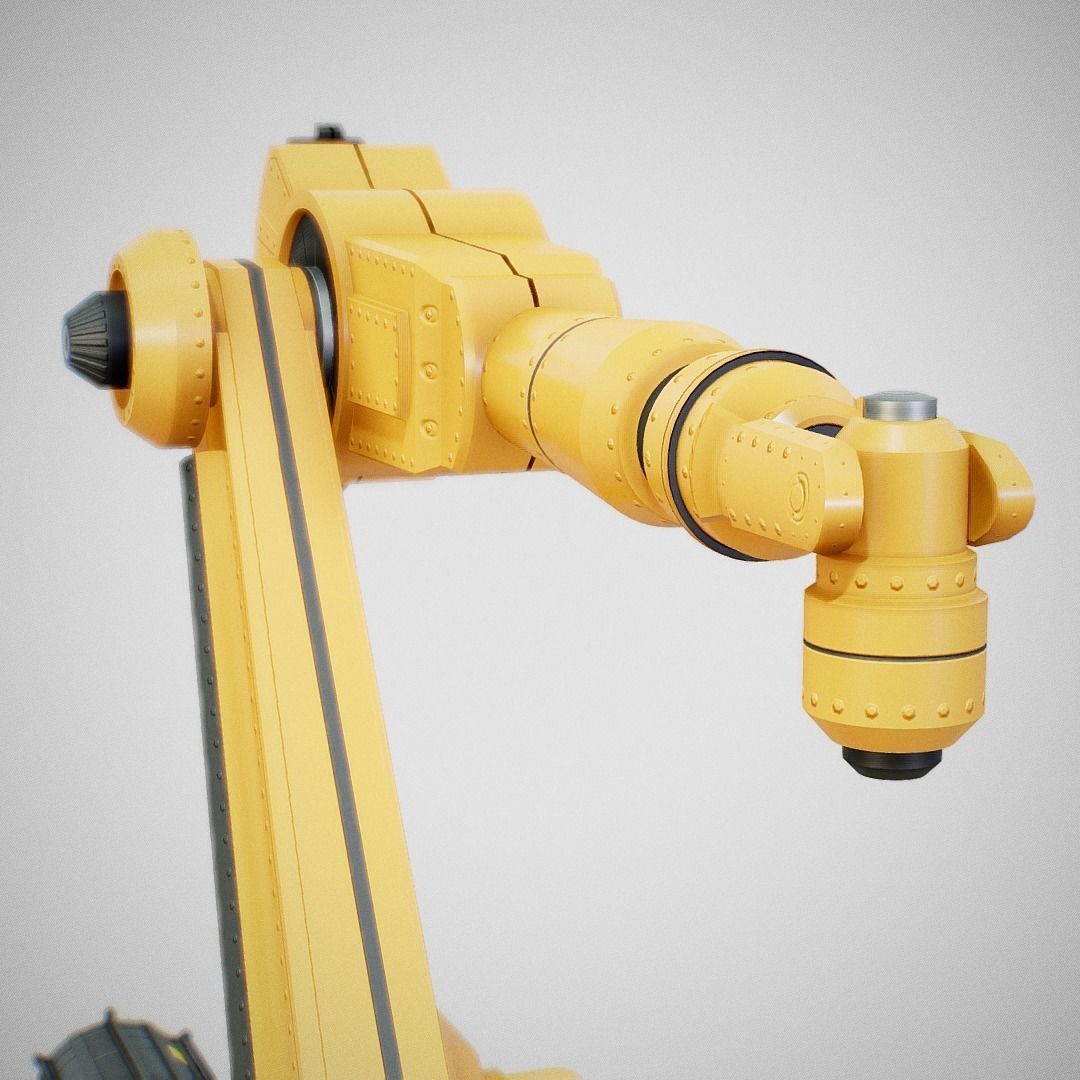 Industrial Robot Arm - Generic 01 Clean Low-poly 3D model_4