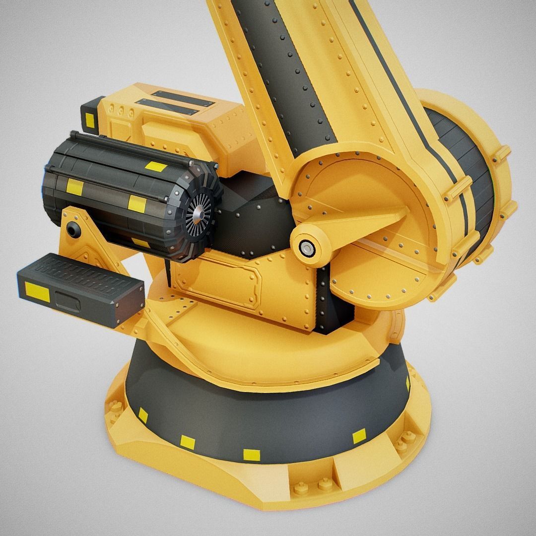 Industrial Robot Arm - Generic 01 Clean Low-poly 3D model_5
