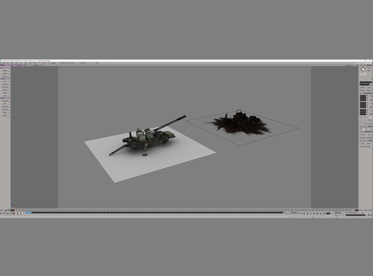 Skyguard Oerlikon area defense system Low-poly 3D model_15