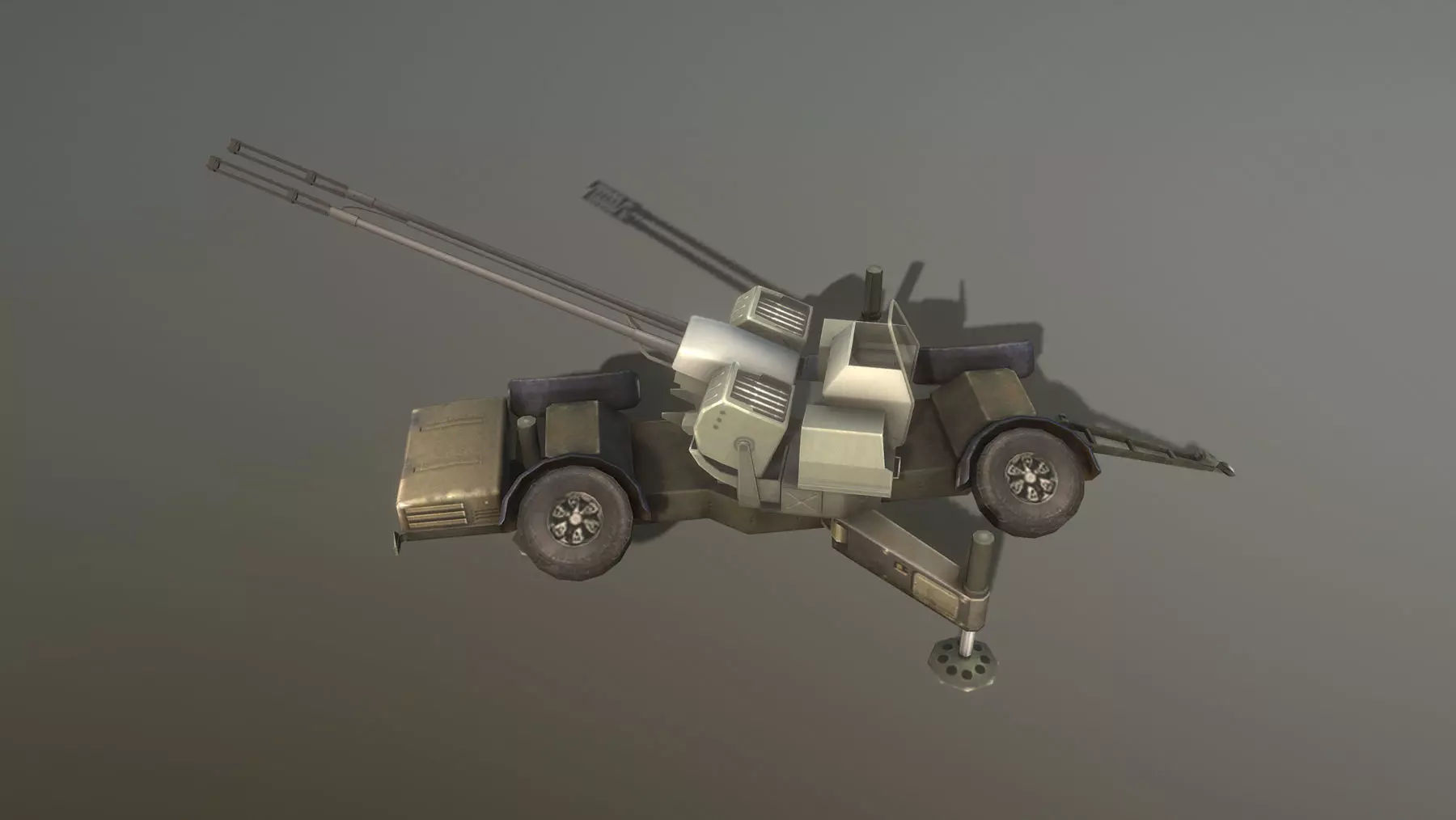 Skyguard Oerlikon area defense system Low-poly 3D model_0