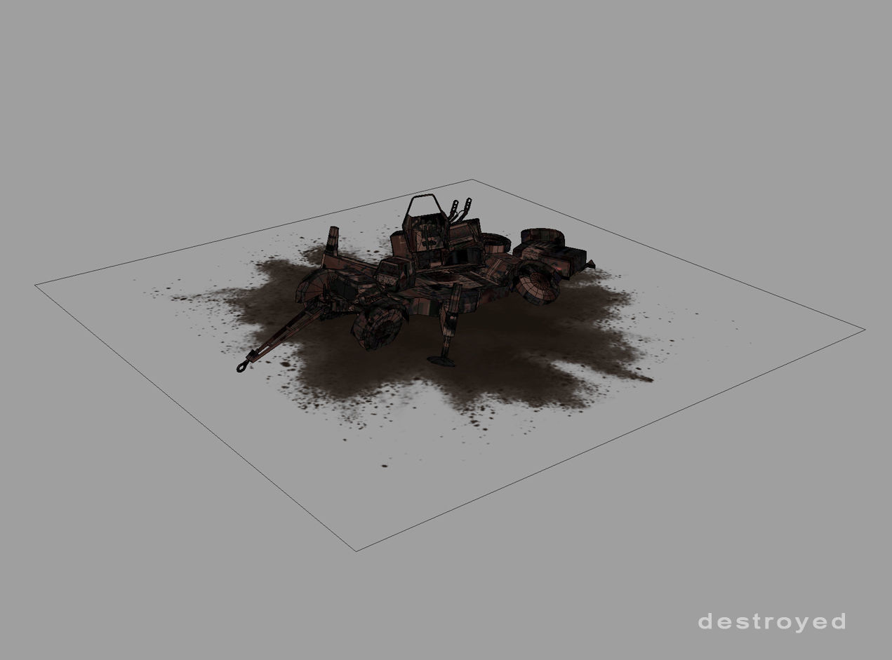 Skyguard Oerlikon area defense system Low-poly 3D model_13