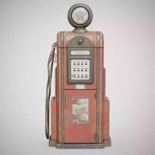 Gas Pump - Texaco 60s Dirty