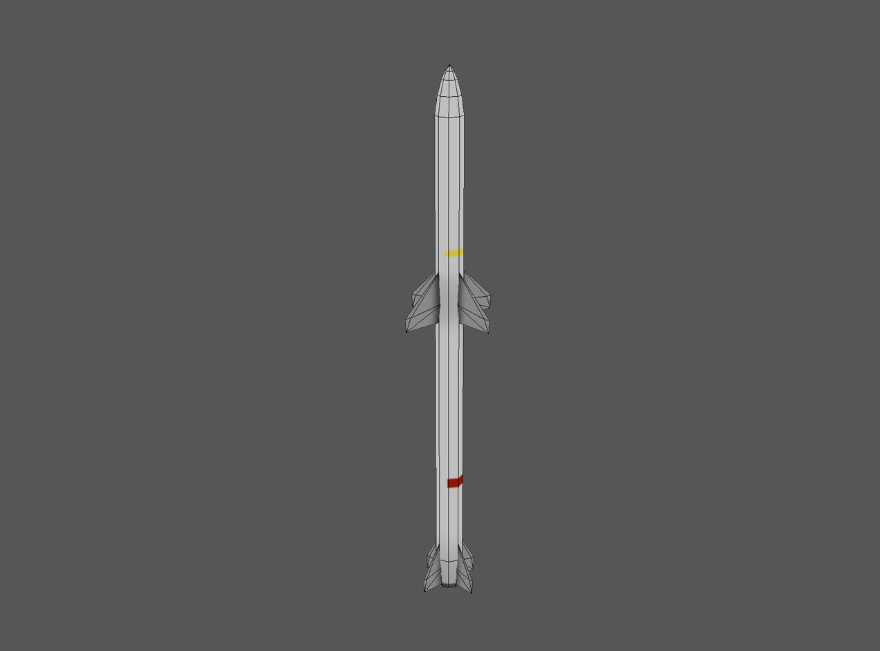 Skyguard Sparrow Missile area defense system Free low-poly 3D model_1