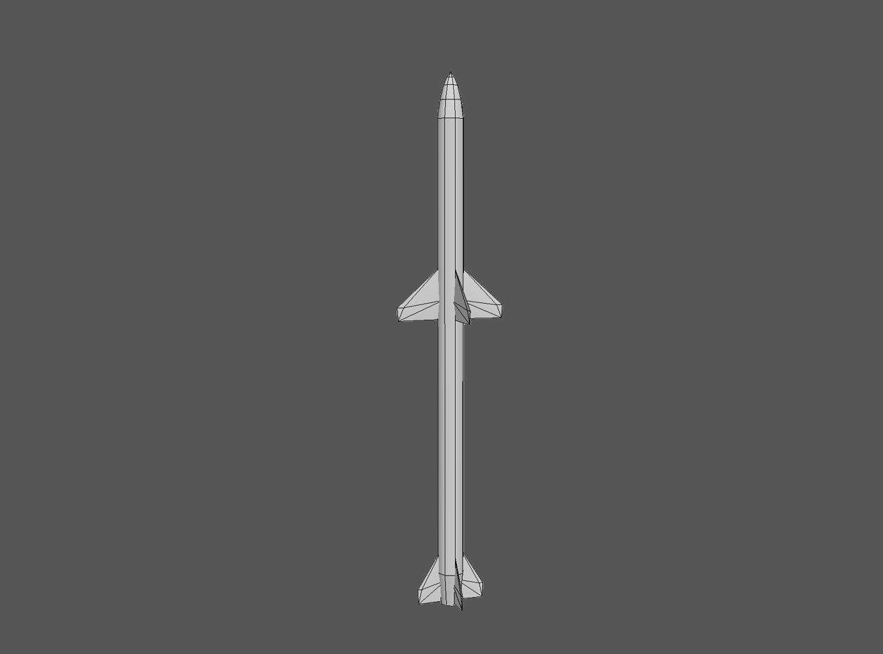 Skyguard Sparrow Missile area defense system Free low-poly 3D model_3