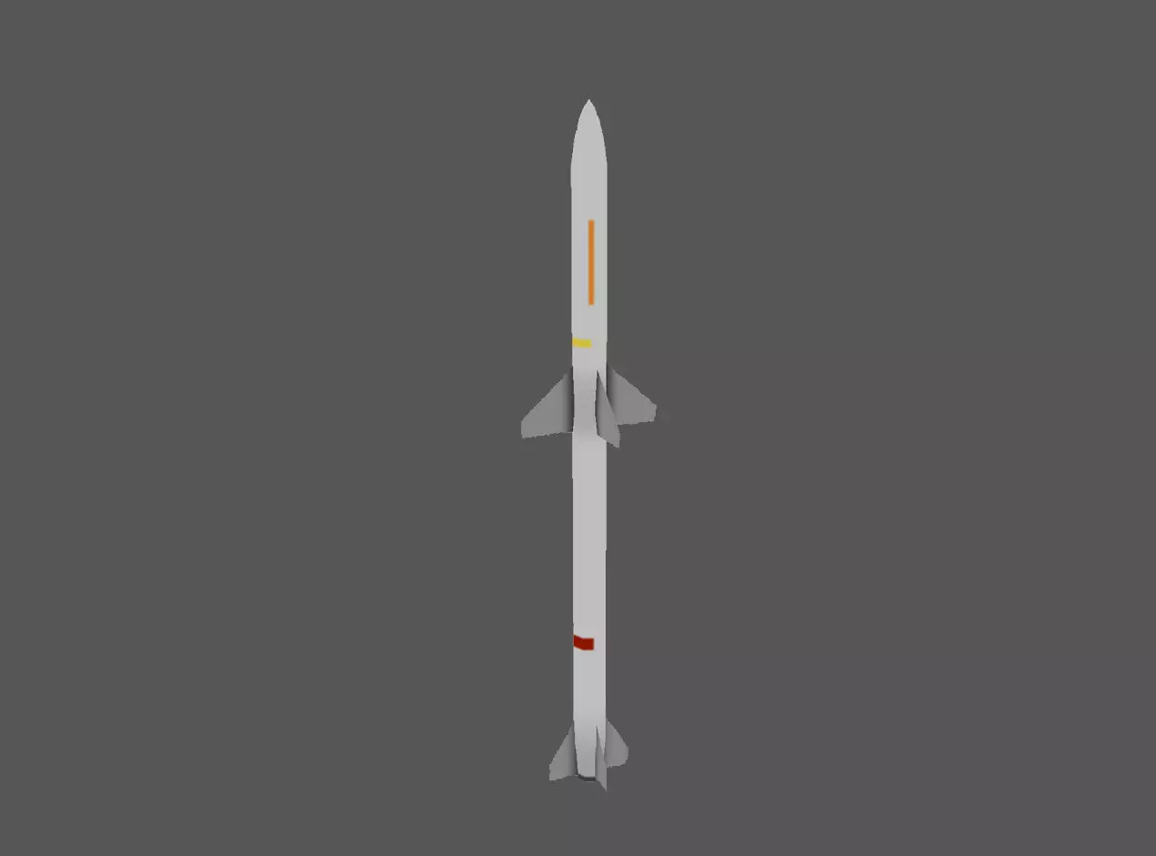 Skyguard Sparrow Missile area defense system Free low-poly 3D model_0