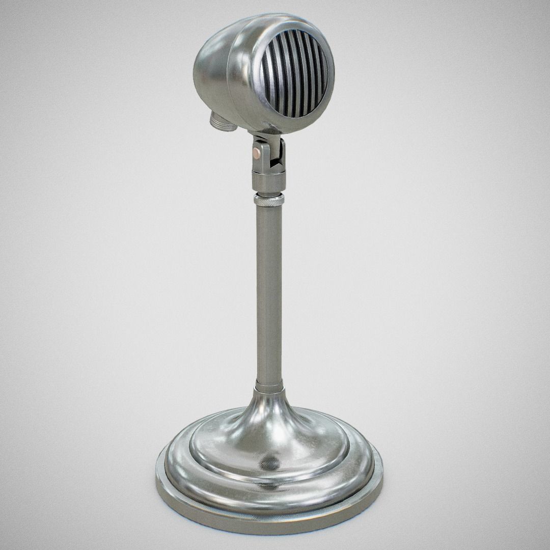 Microphone - American D5T Low-poly 3D model_13