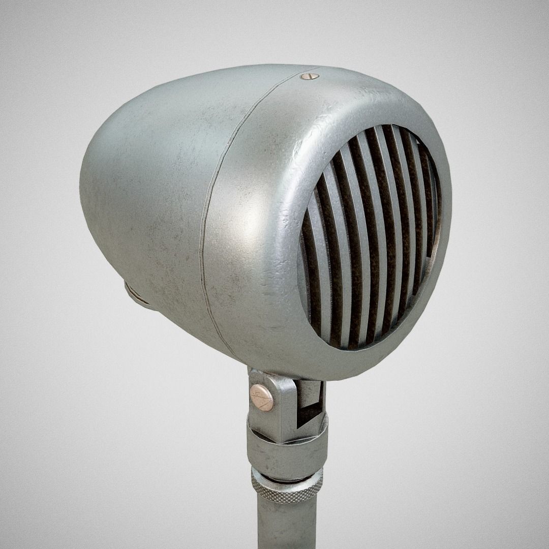Microphone - American D5T Low-poly 3D model_11
