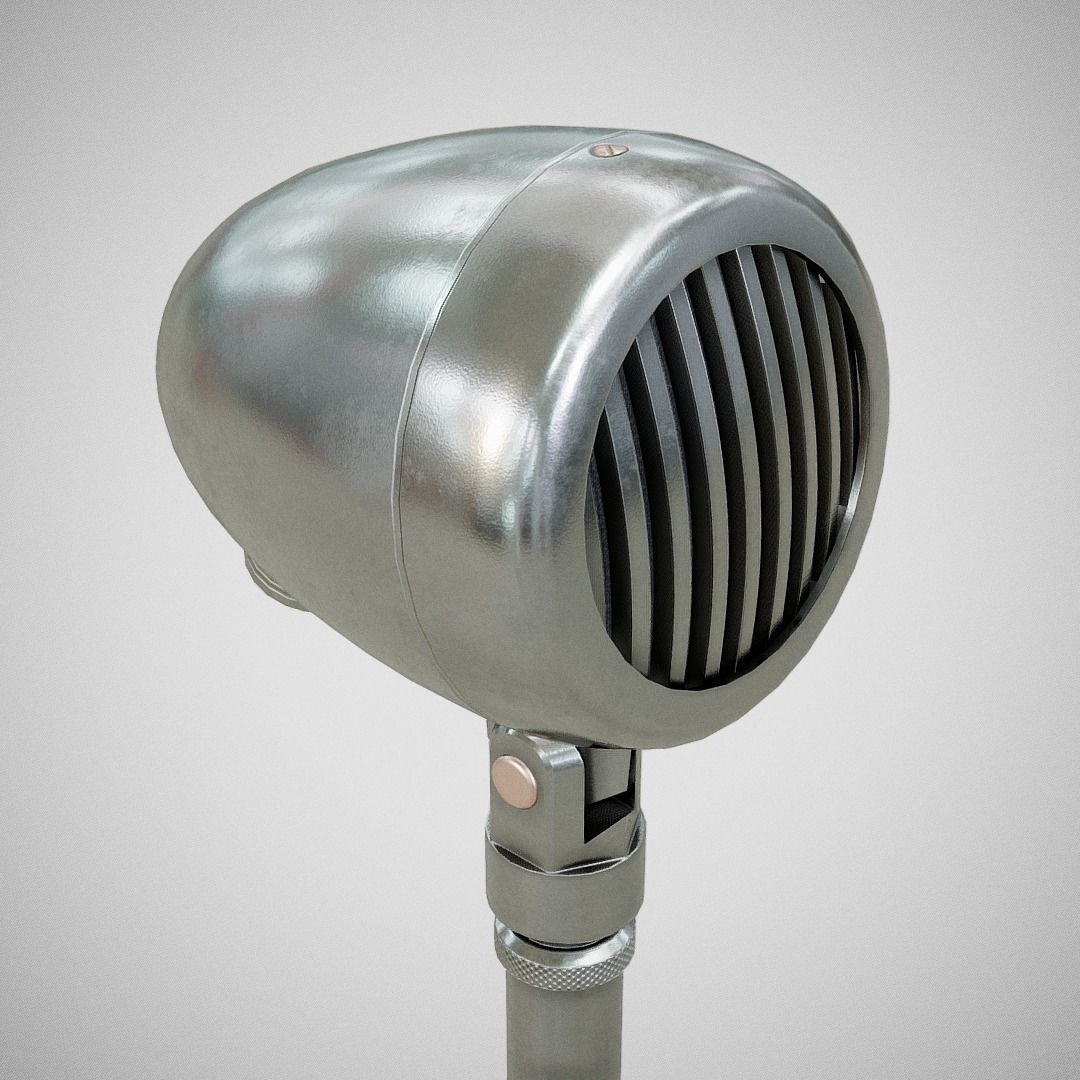 Microphone - American D5T Low-poly 3D model_10