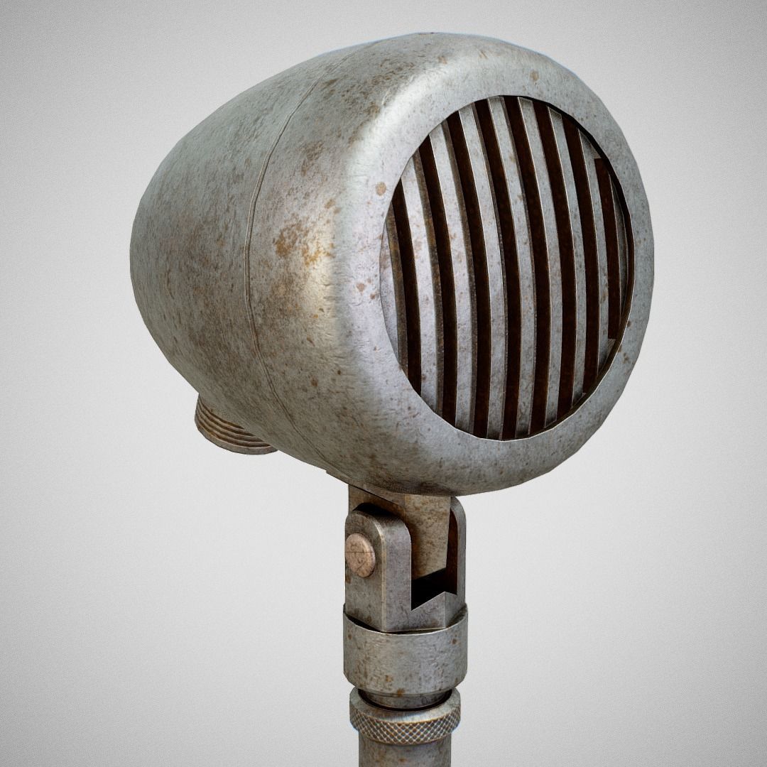 Microphone - American D5T Low-poly 3D model_3