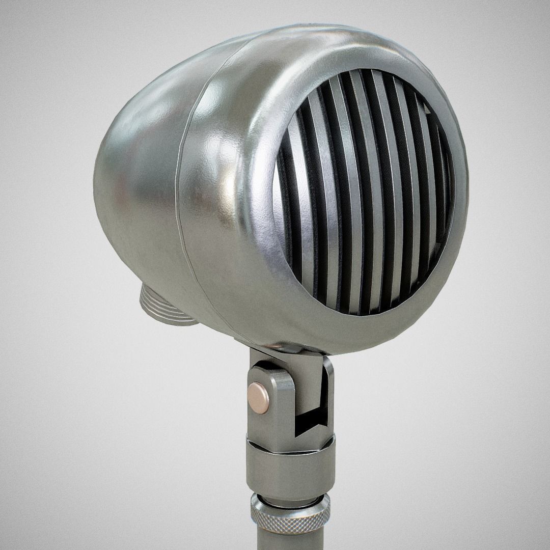 Microphone - American D5T Low-poly 3D model_1