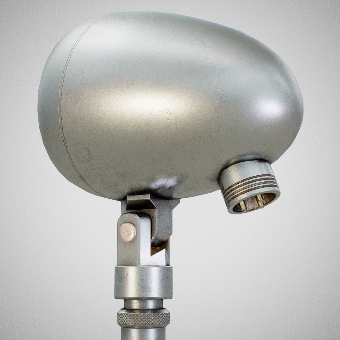 Microphone - American D5T Low-poly 3D model_5