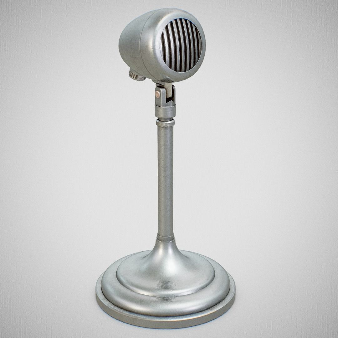 Microphone - American D5T Low-poly 3D model_14