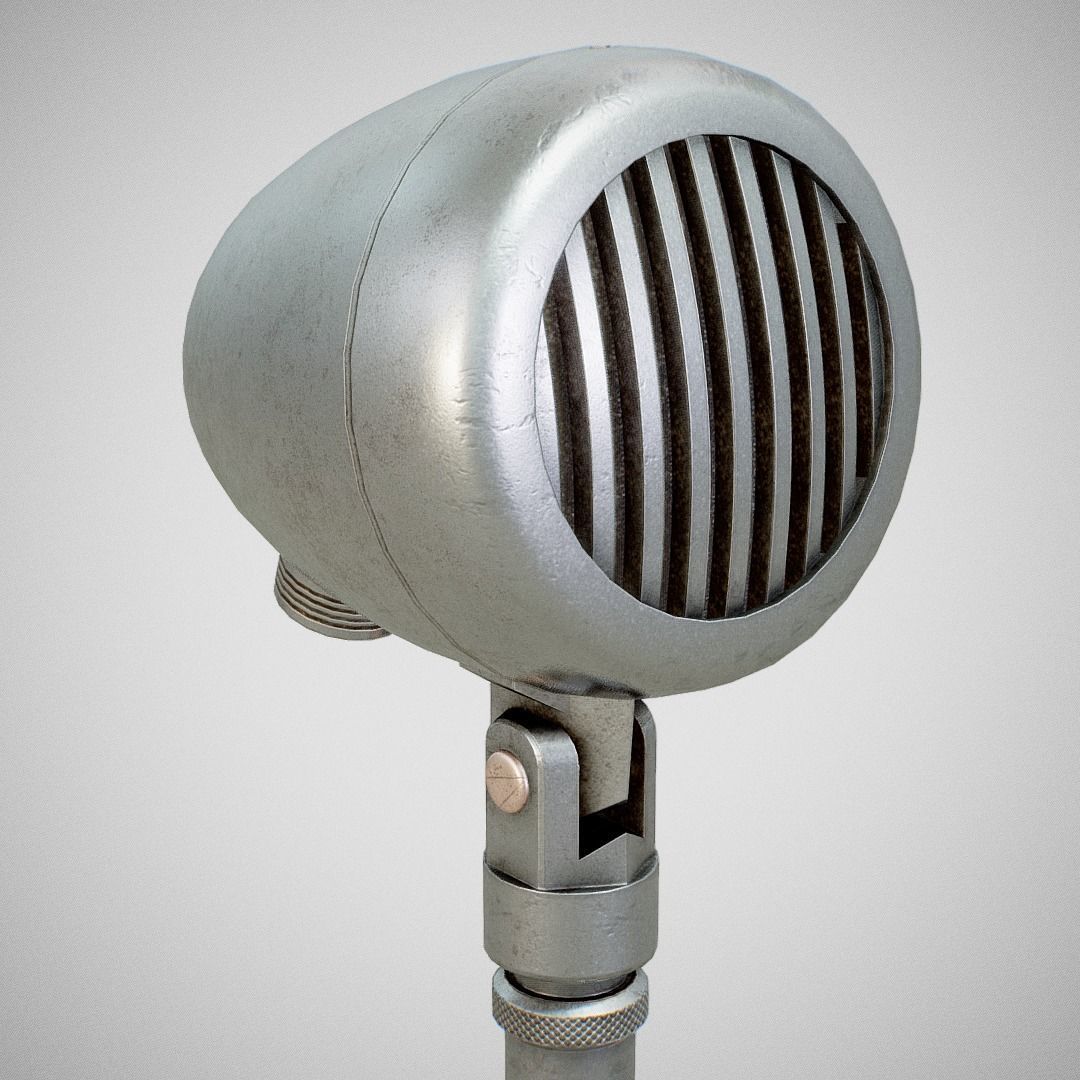 Microphone - American D5T Low-poly 3D model_2