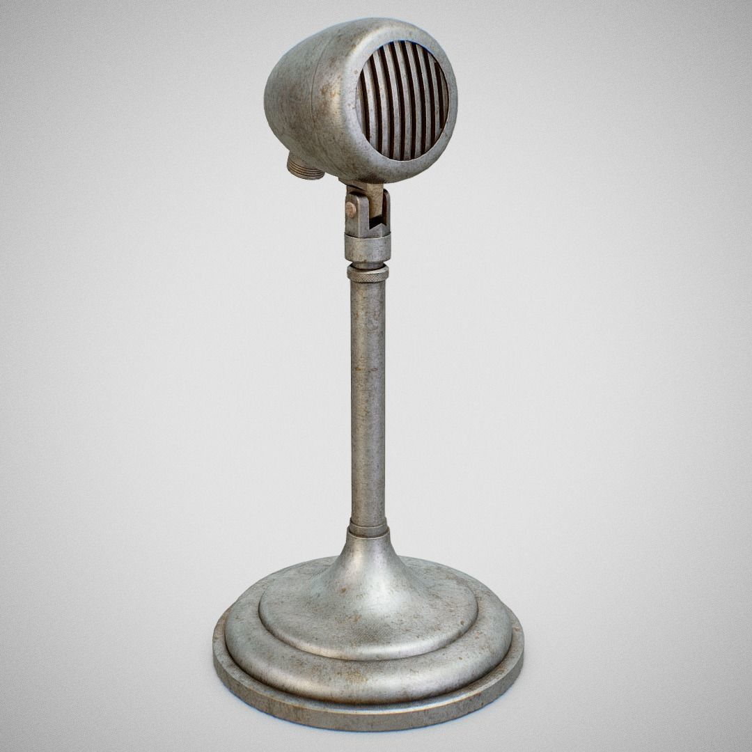 Microphone - American D5T Low-poly 3D model_15