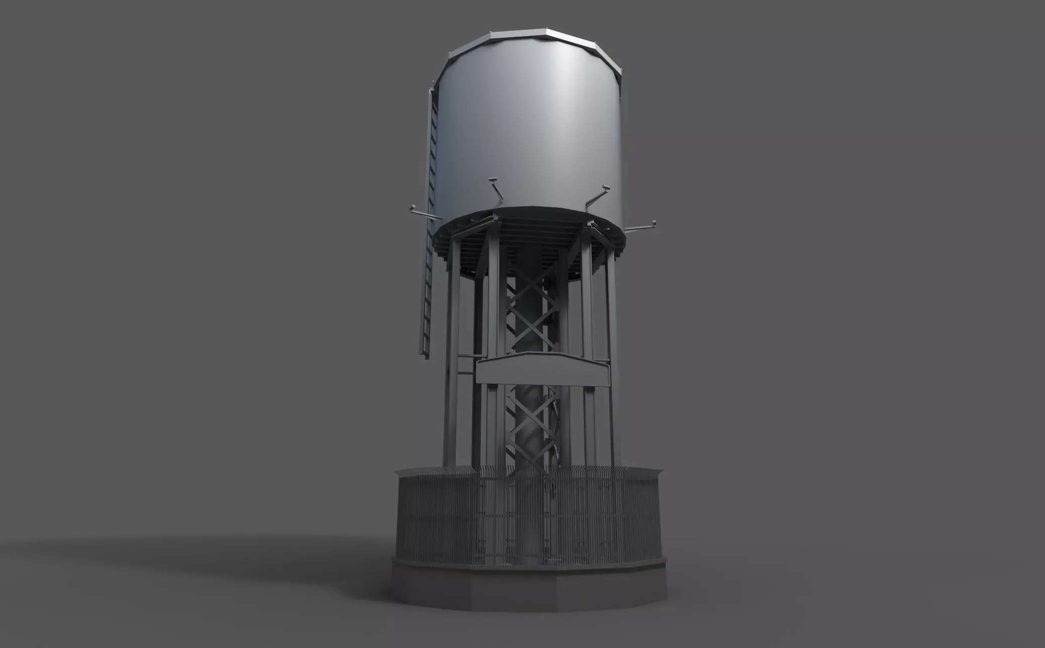 Water tower full Free 3D model