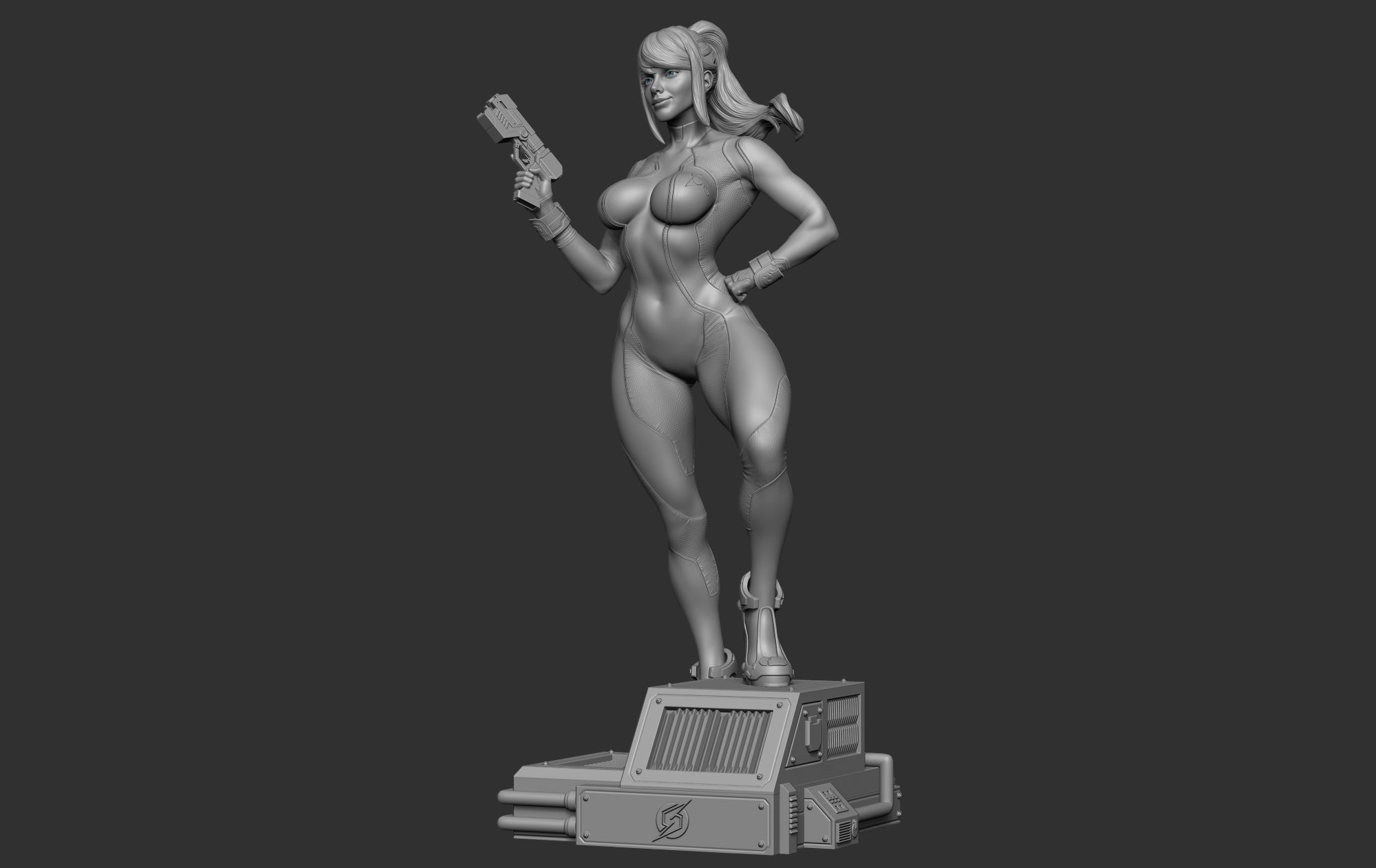 Samus Zero suit 3D Model 3D print model_6