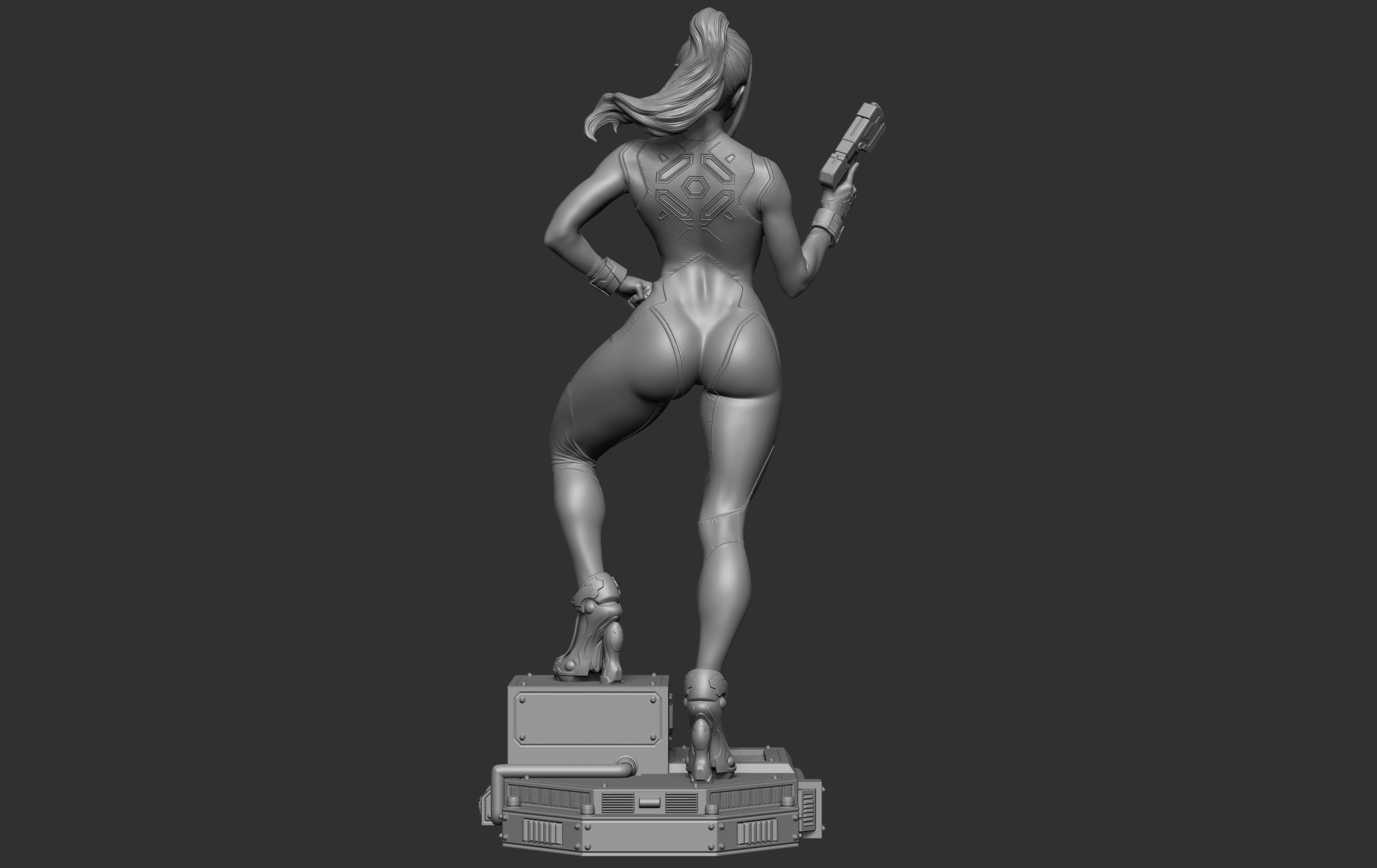 Samus Zero suit 3D Model 3D print model_10