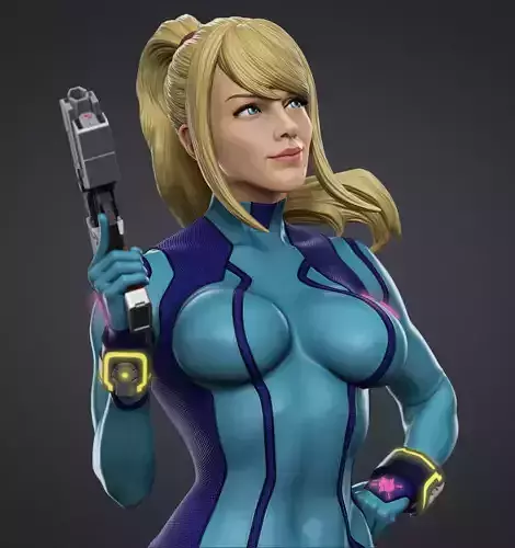 Samus Zero suit 3D Model 3D print model