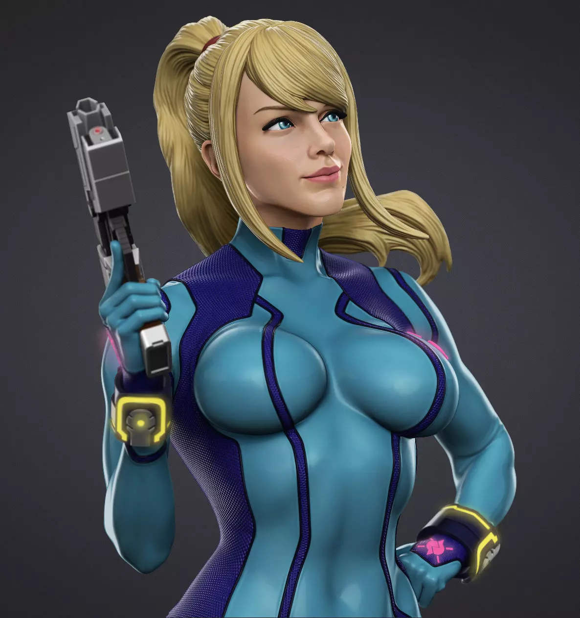 Samus Zero suit 3D Model 3D print model_0