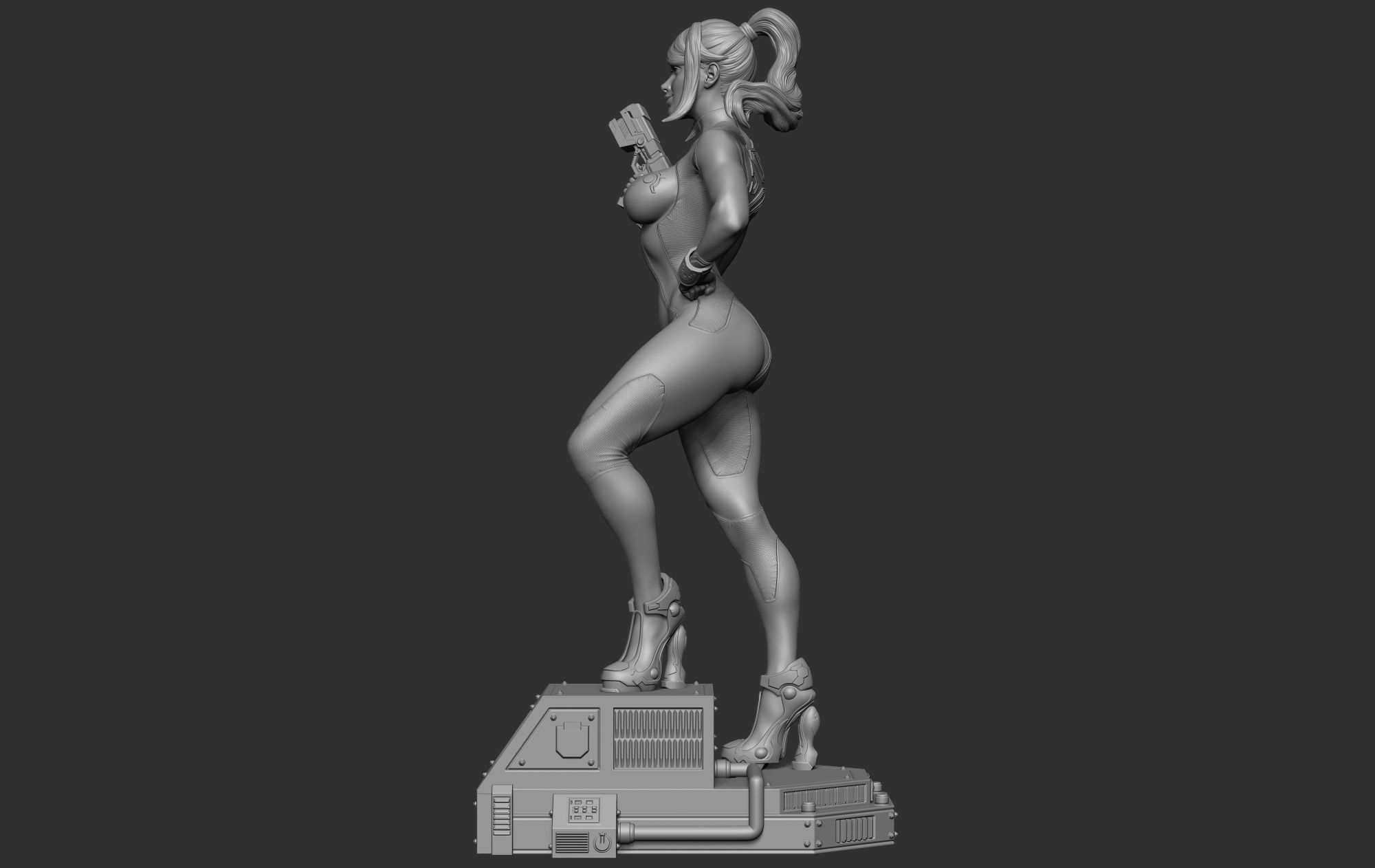 Samus Zero suit 3D Model 3D print model_8