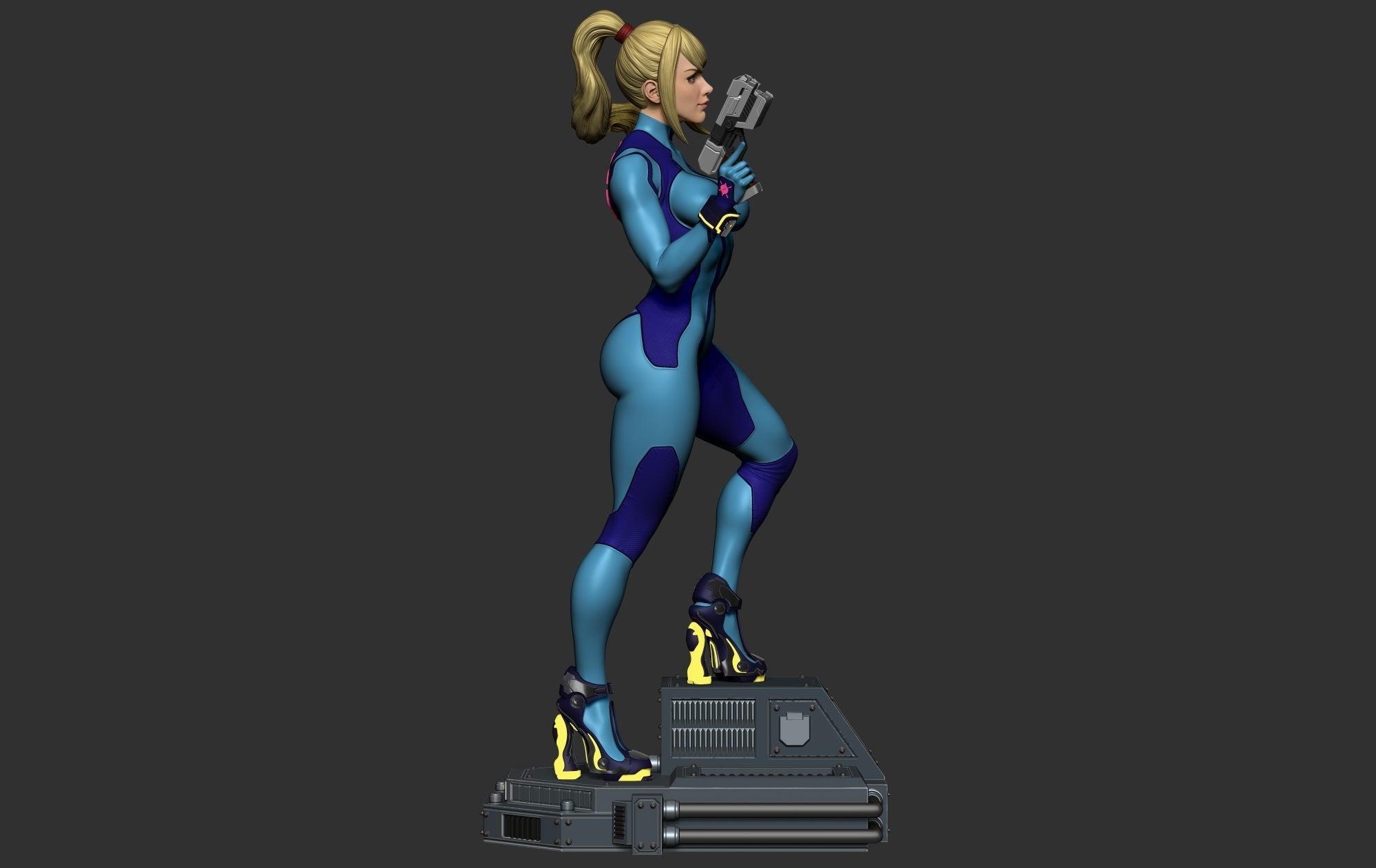 Samus Zero suit 3D Model 3D print model_11