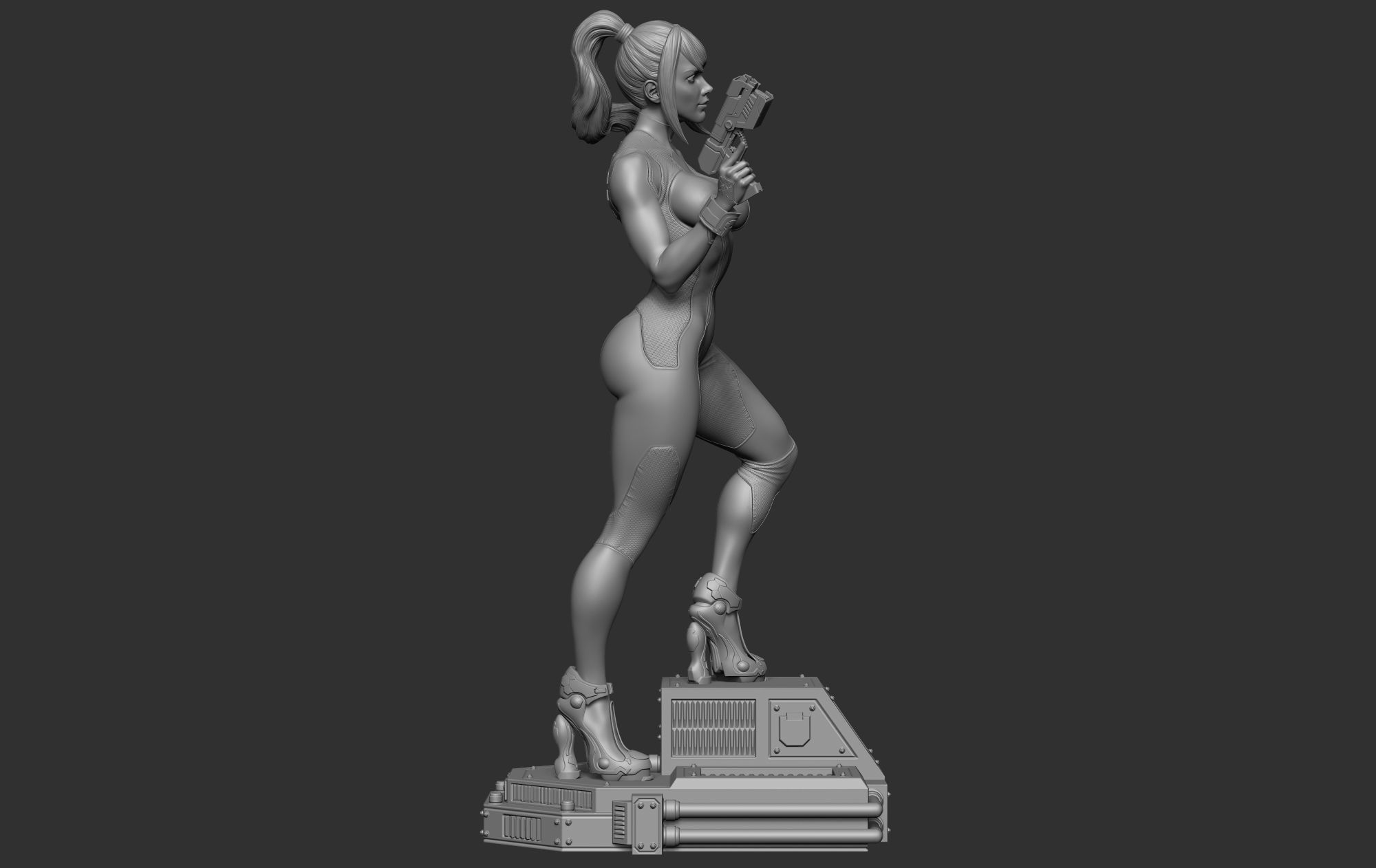 Samus Zero suit 3D Model 3D print model_12