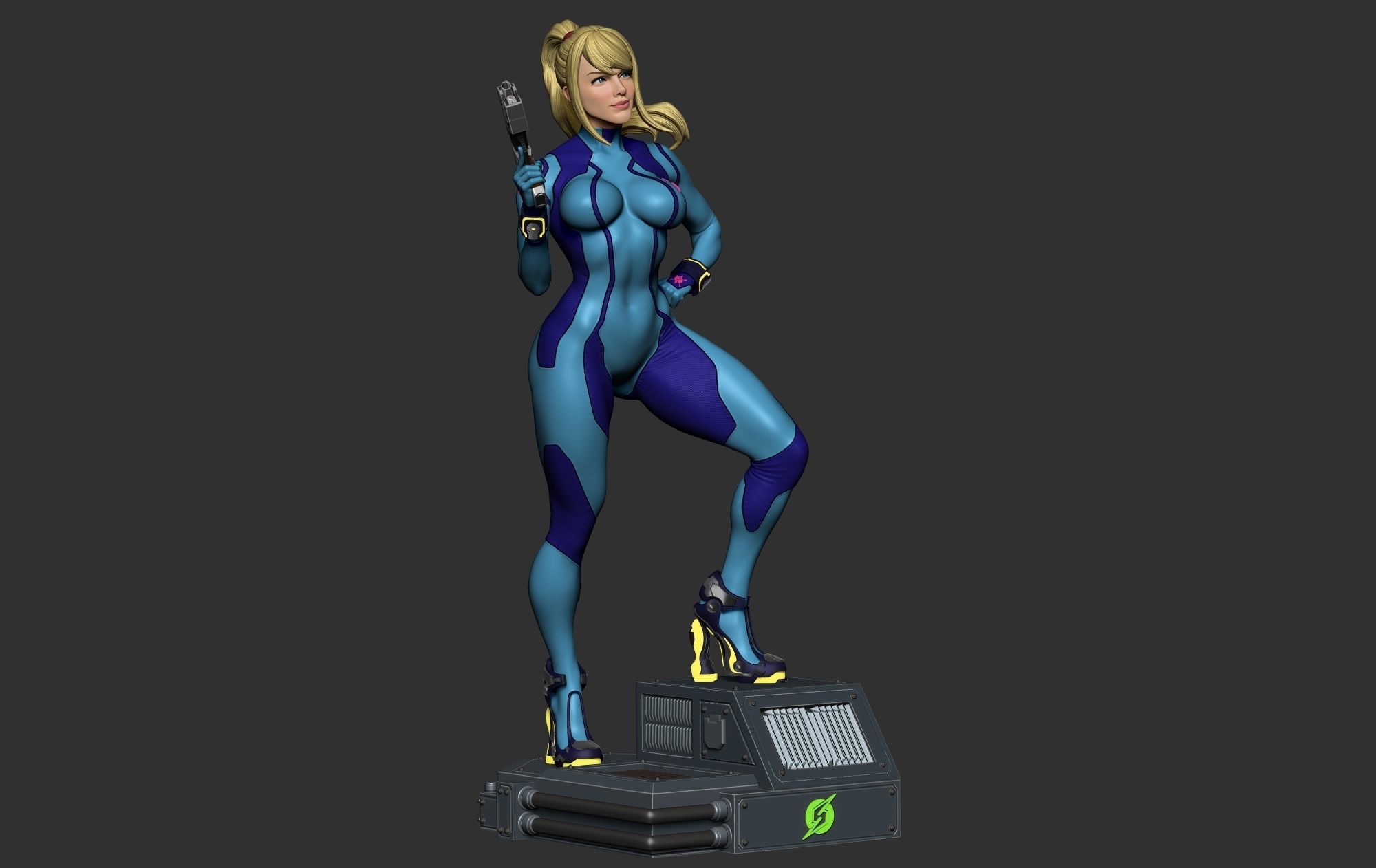 Samus Zero suit 3D Model 3D print model_13