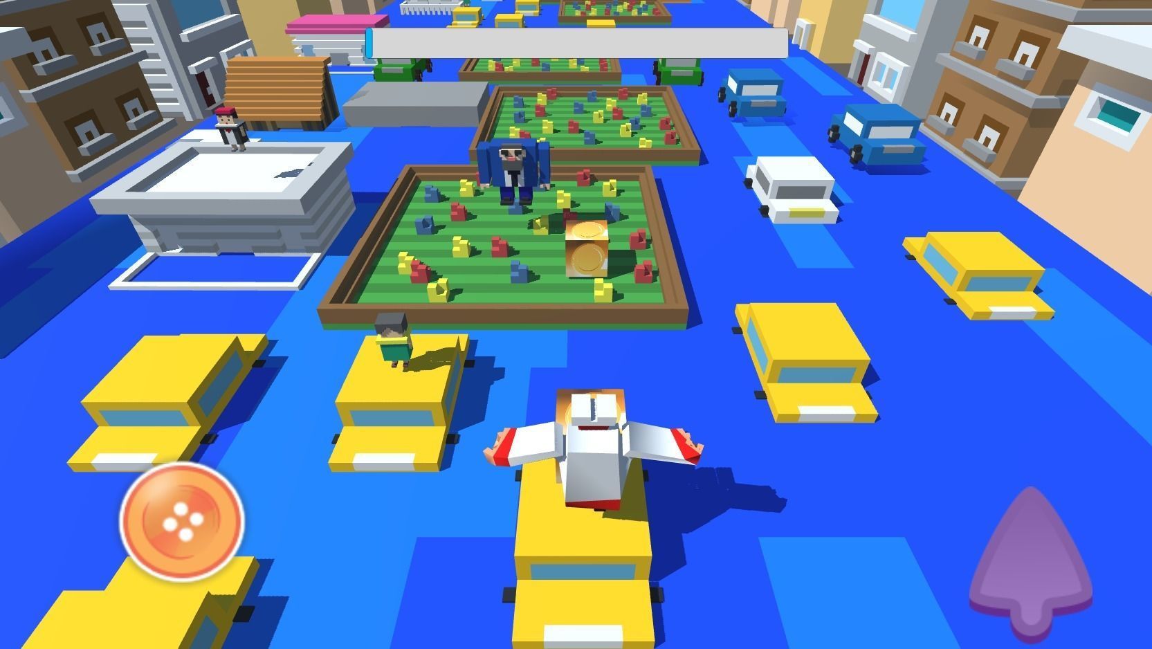 Voxel Mesh Town Set 3D model_3