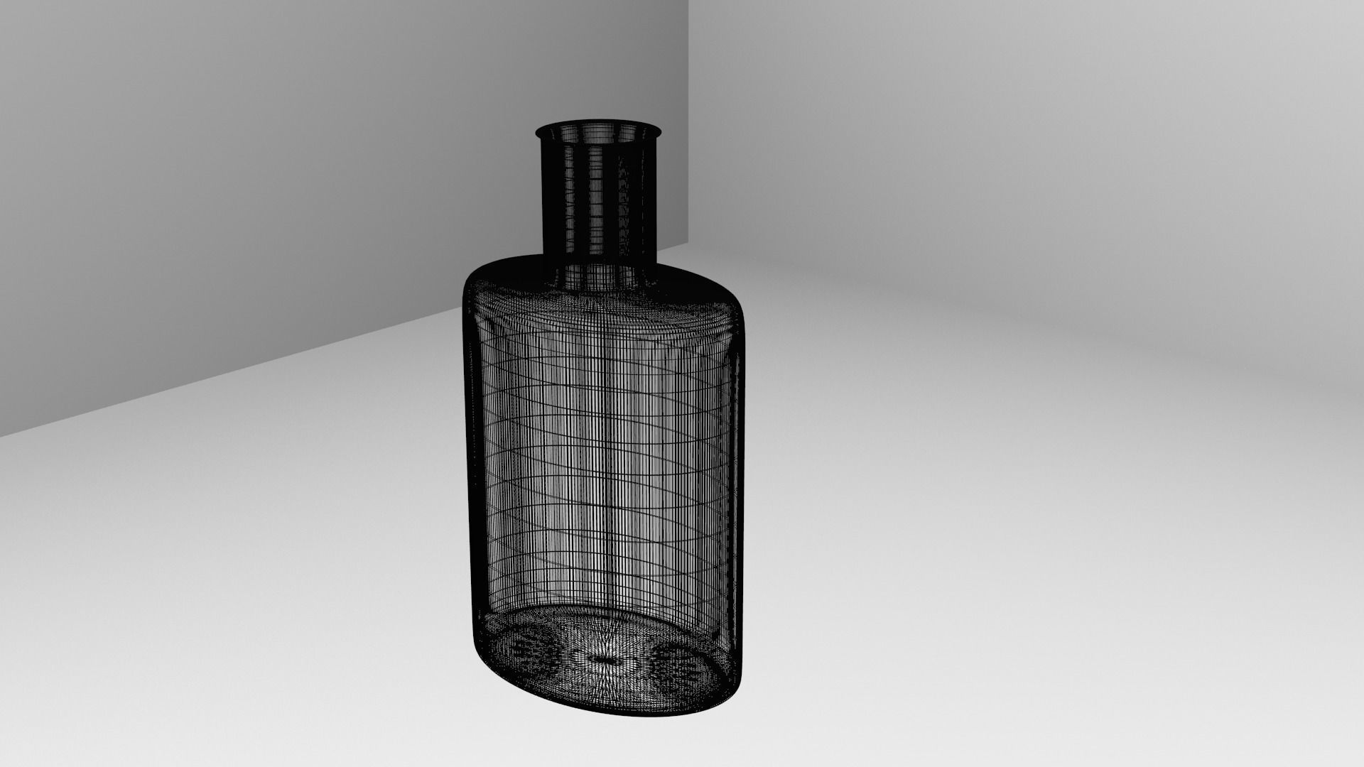 Vase 4 glass bottle 3D model_4