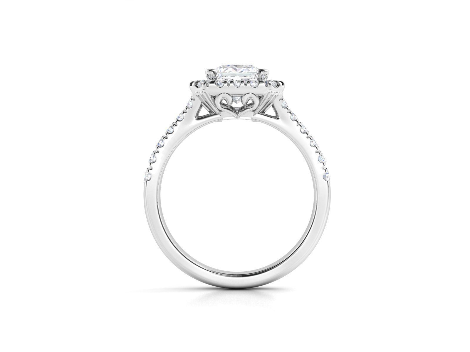 R ES019 engagement ring with princess cut diamonds 3D print model_3