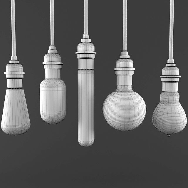 bulb light 3D model_2