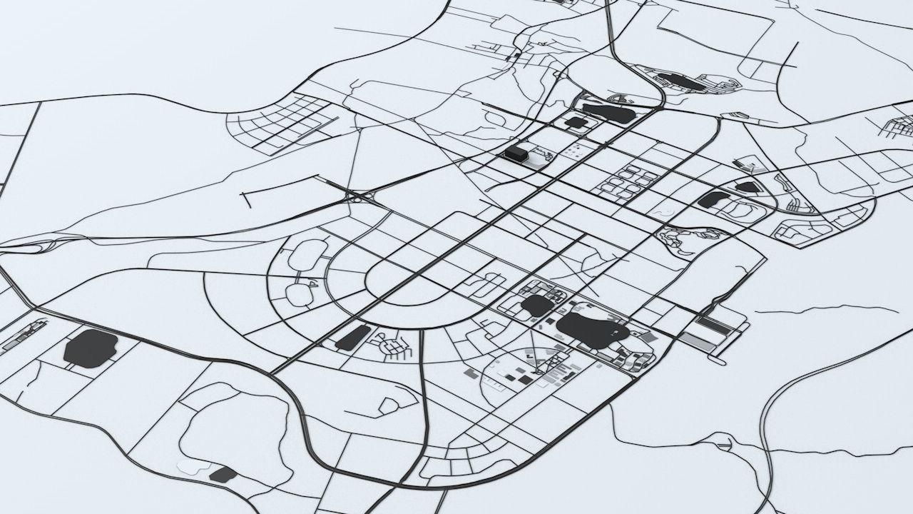 Kunming Road Network and Streets 3D model_9