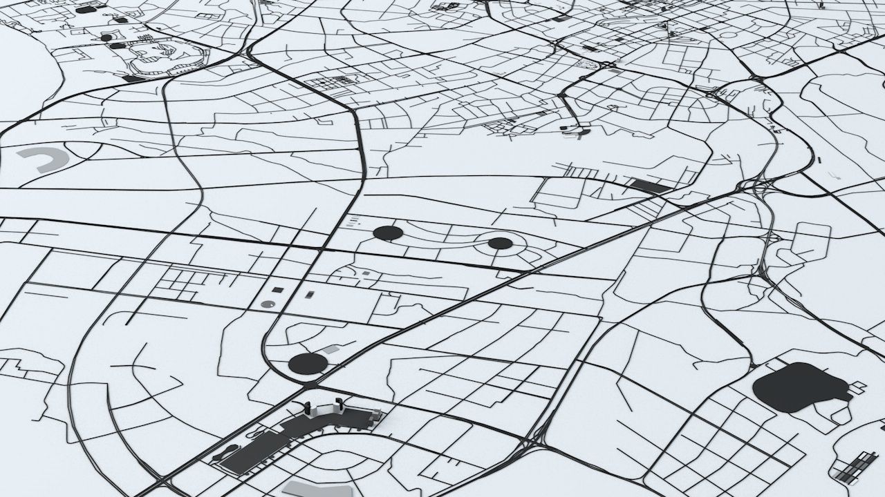 Kunming Road Network and Streets 3D model_8