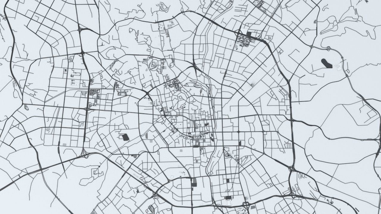 Kunming Road Network and Streets 3D model_6