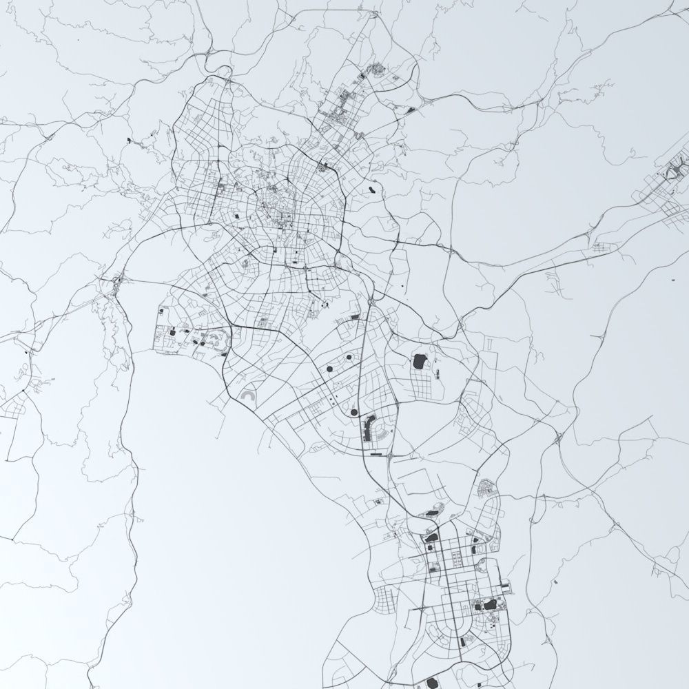 Kunming Road Network and Streets 3D model_1