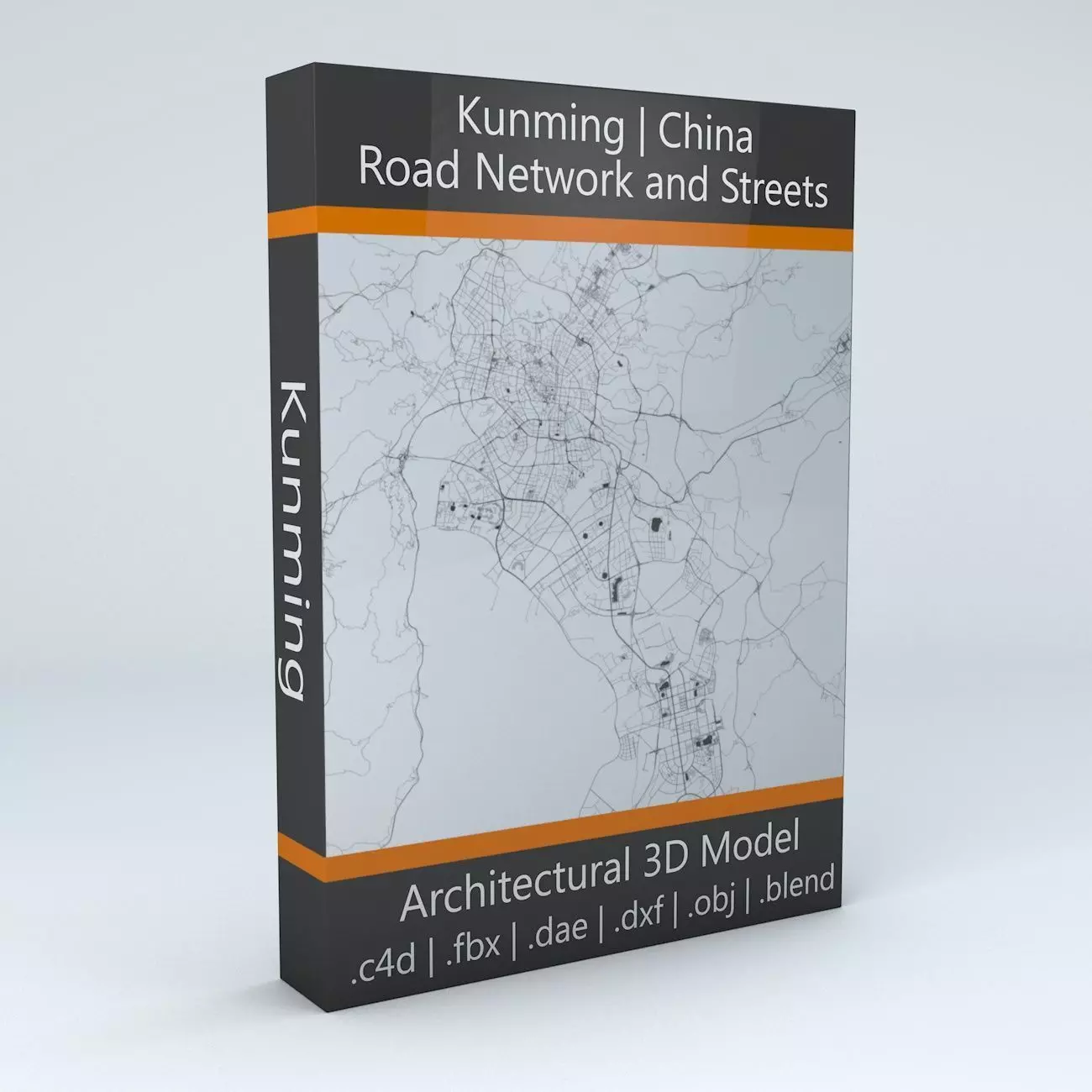 Kunming Road Network and Streets 3D model_0
