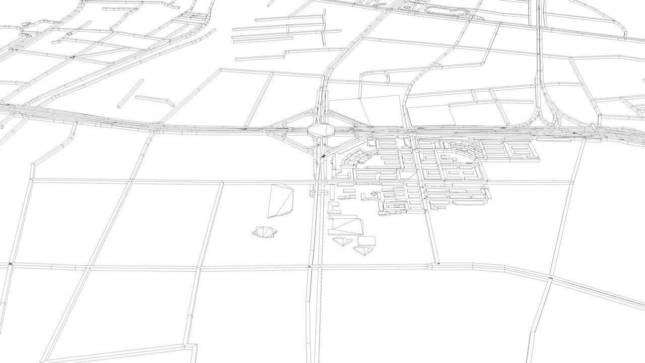 Kunming Road Network and Streets 3D model_13