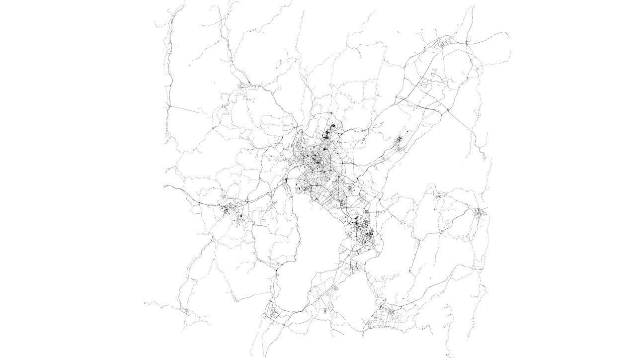 Kunming Road Network and Streets 3D model_11