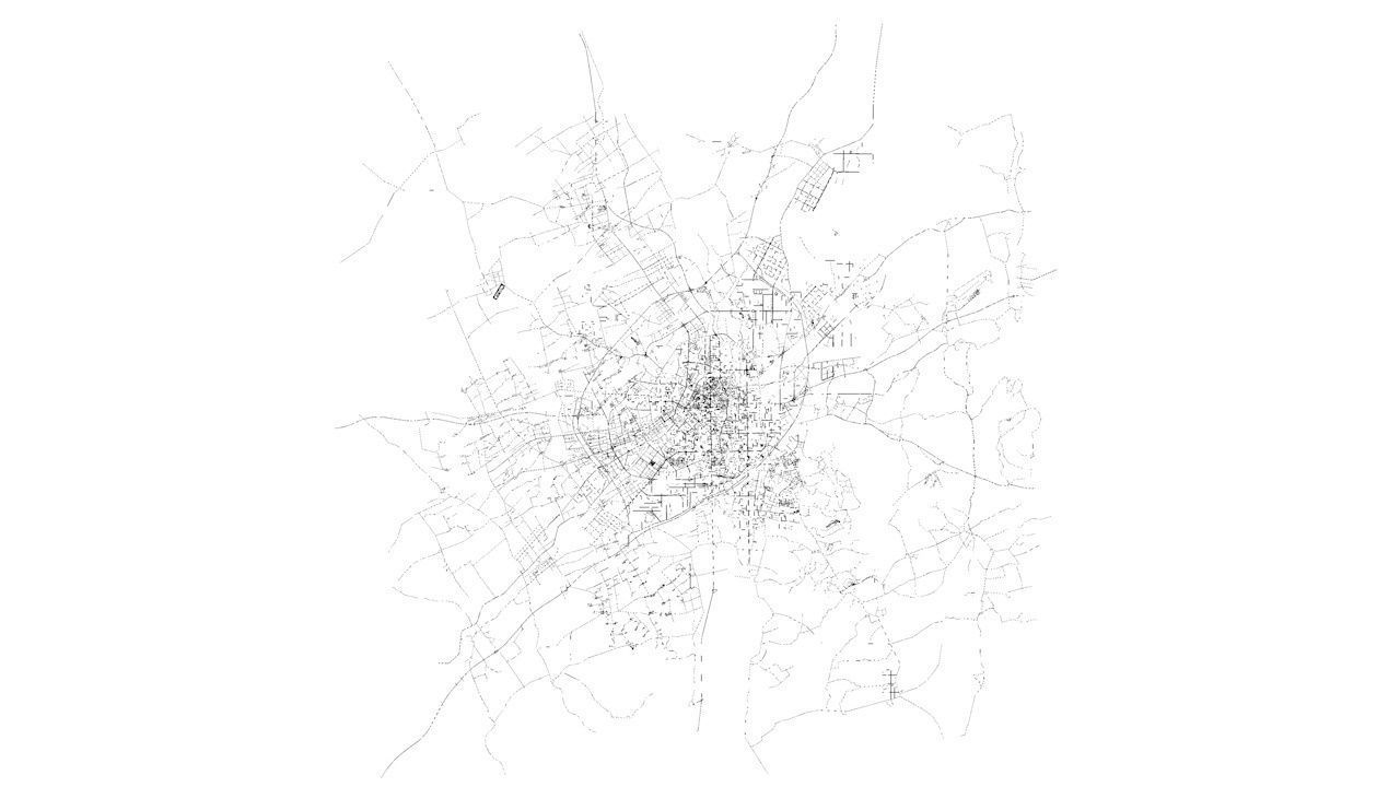 Changchun City  Road Network and Streets 3D model_10