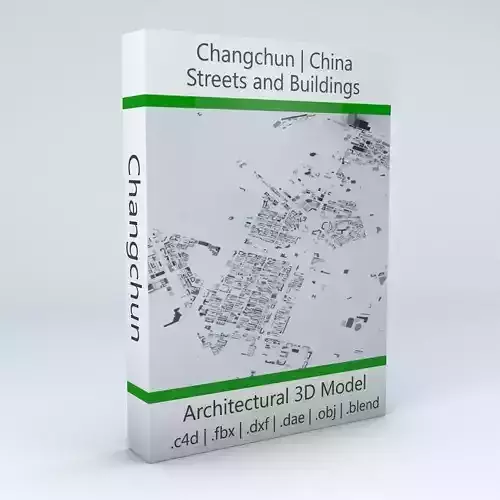 Changchun Streets and Buildings 3D model
