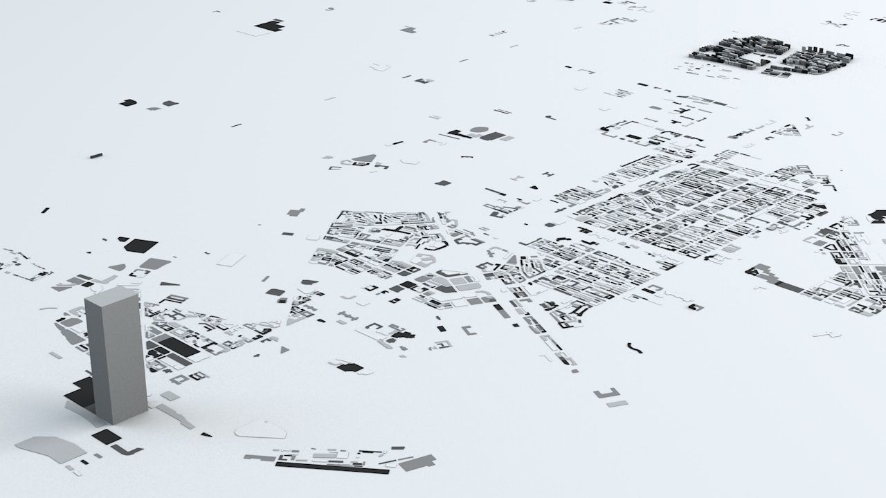 Changchun Streets and Buildings 3D model_7