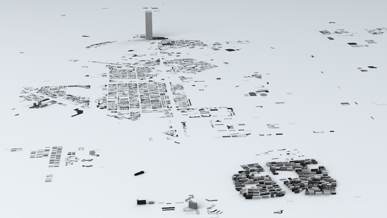 Changchun Streets and Buildings 3D model_2