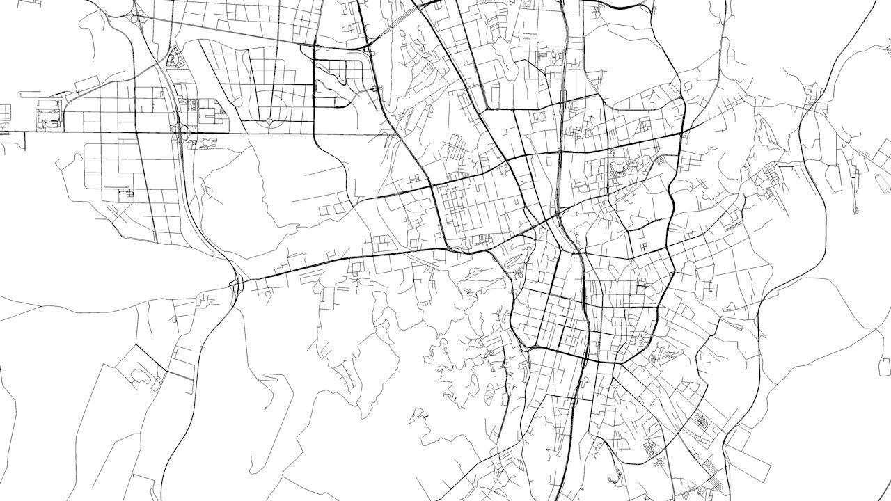 Urumqi Road Network and Streets 3D model_12