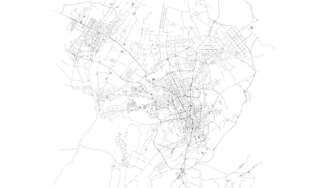 Urumqi Road Network and Streets 3D model_11