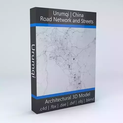 Urumqi Road Network and Streets 3D model