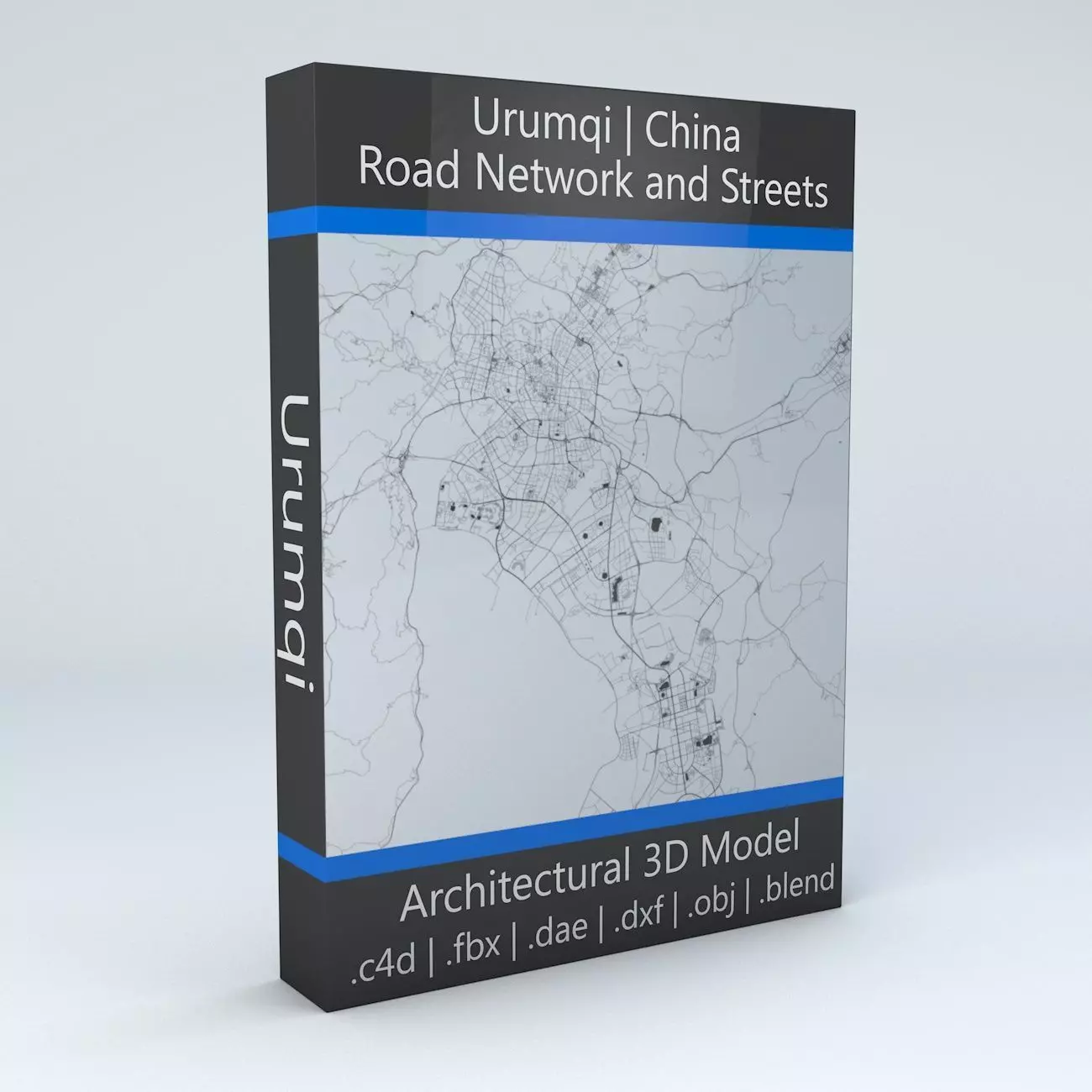 Urumqi Road Network and Streets 3D model_0