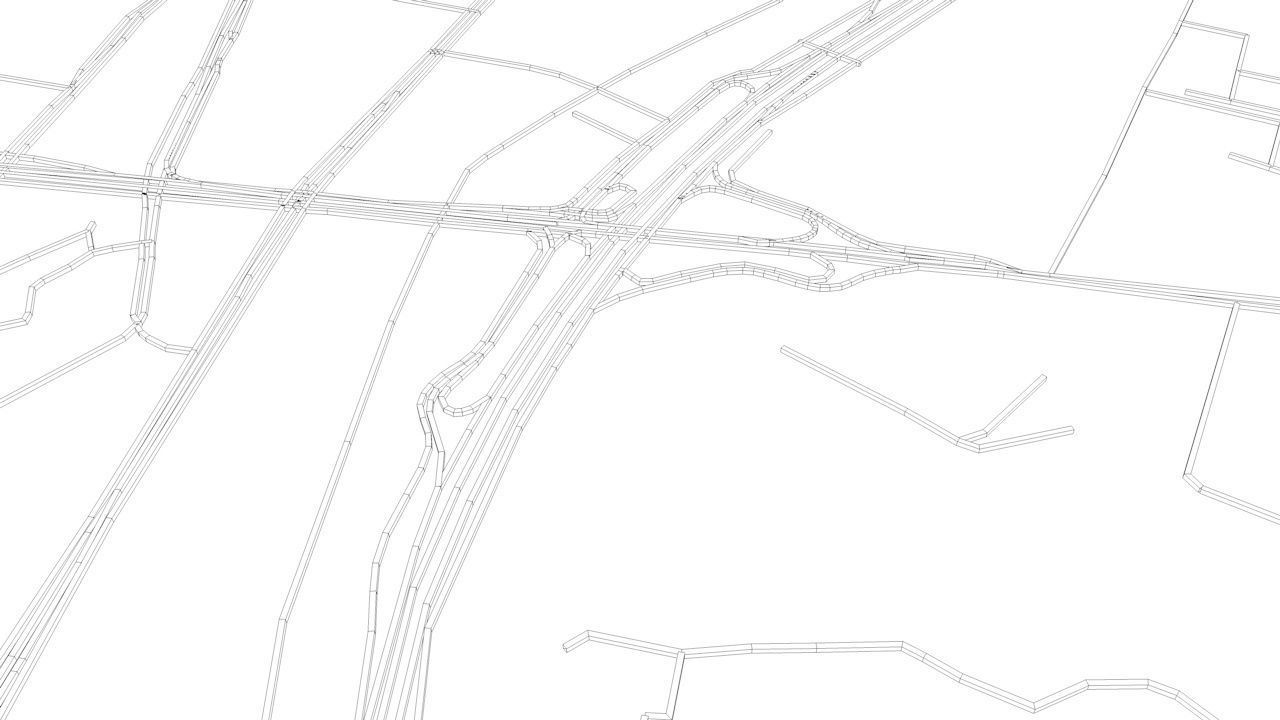 Urumqi Road Network and Streets 3D model_14