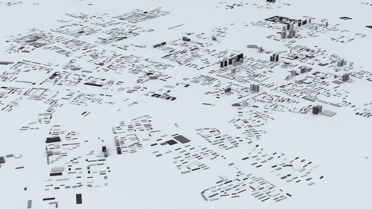 Urumqi Streets and Buildings 3D model_9